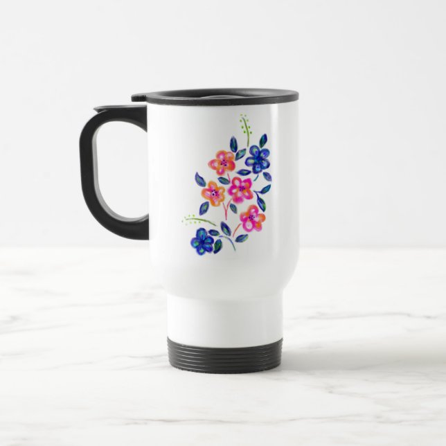 Flower Garden Travel Mug (Left)