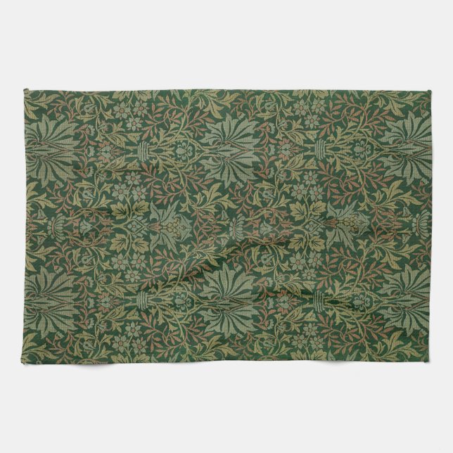 Flower Garden Vintage Ornament Illustration Kitchen Towel (Horizontal)