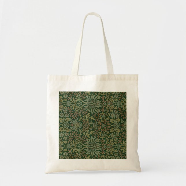 Flower Garden Vintage Ornament Illustration Tote Bag (Front)