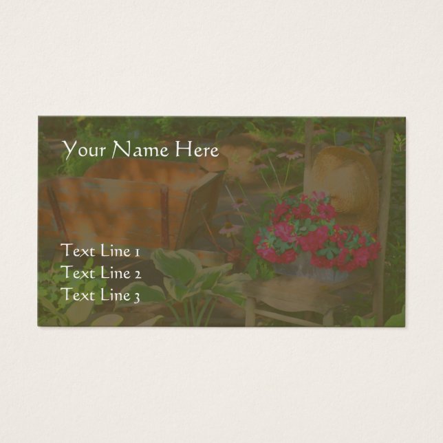 Flower Garden Wheelbarrow And Chair (Front)