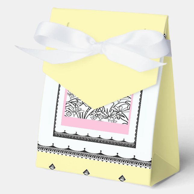 Flower Garden Yellow  Favor Box (Front)