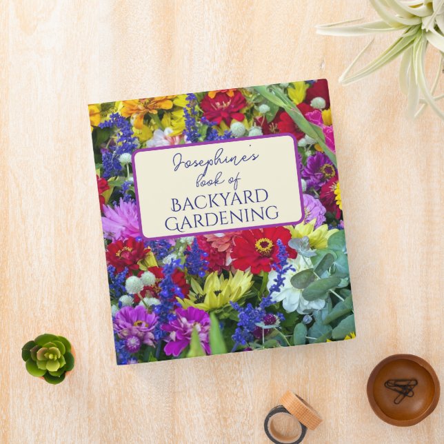 Flower Gardening Personalized  Binder (In Situ)
