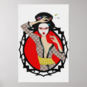 Flower Geisha Poster