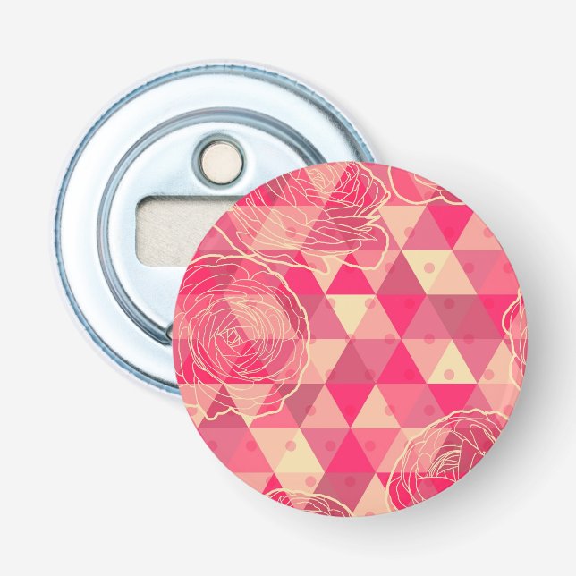 Flower geometrical pattern bottle opener (Front)