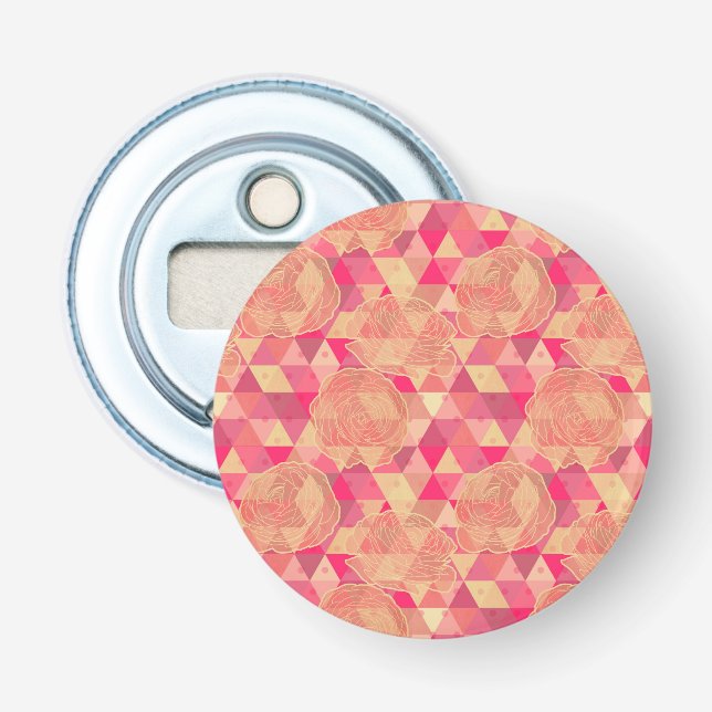 Flower geometrical pattern bottle opener (Front)