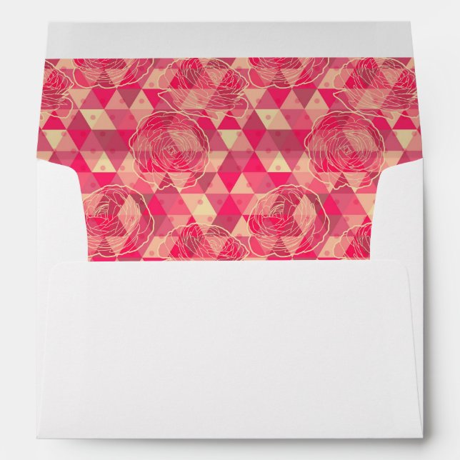 Flower geometrical pattern envelopes (Back (Bottom))