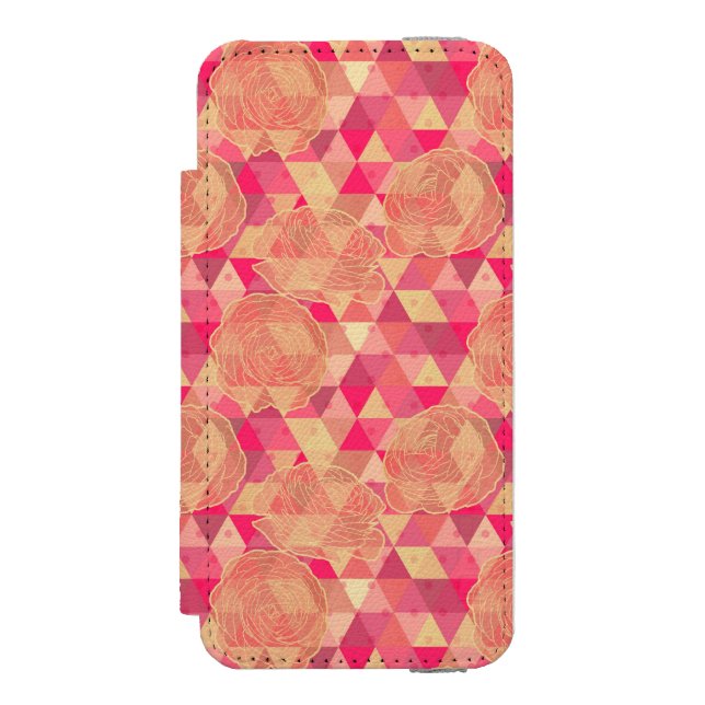 Flower geometrical pattern incipio iPhone wallet case (Folio Front)