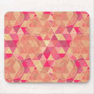 Flower geometrical pattern mouse pad