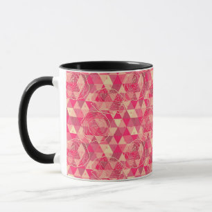 Flower geometrical pattern mug