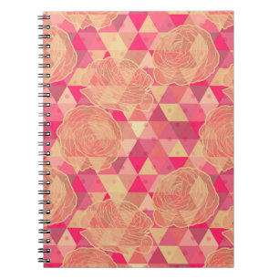 Flower geometrical pattern notebook