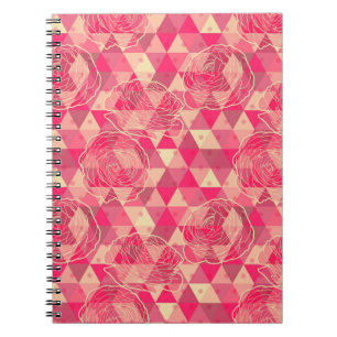 Flower geometrical pattern notebook