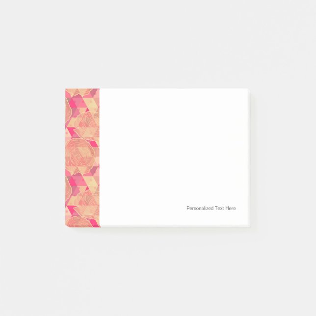 Flower geometrical pattern post-it notes (Front)