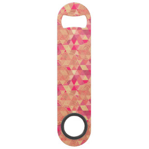 Flower geometrical pattern speed bottle opener
