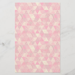 Flower geometrical pattern stationery