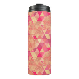 Flower geometrical pattern thermal tumbler