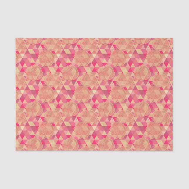 Flower geometrical pattern tissue paper (Front)