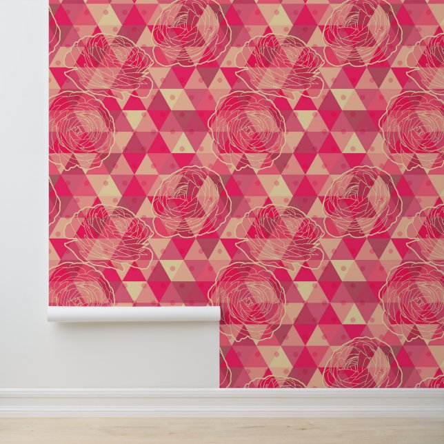 Flower geometrical pattern wallpaper (Application)