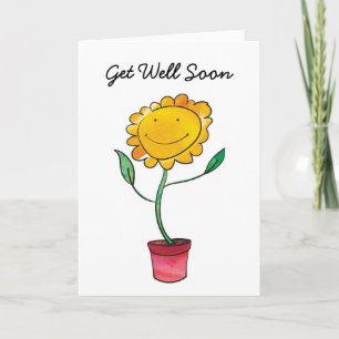 Flower Get Well Soon Card