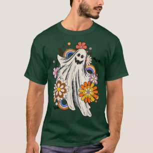 Flower Ghost Halloween, Spooky Halloween Mom, Cute T-Shirt