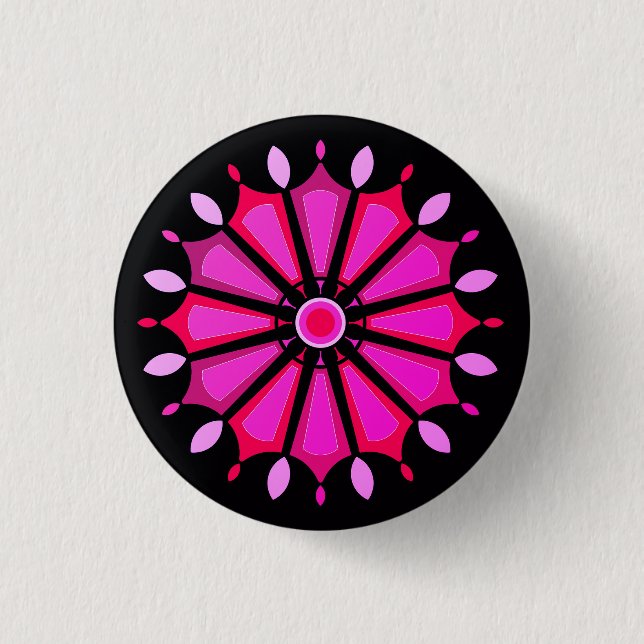 flower gift 1 inch round button (Front)