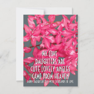 FLOWER GIFT FOR DAUGHTERS DAY POSTCARD