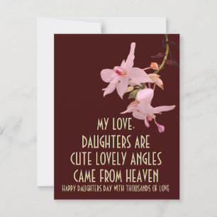 FLOWER GIFT FOR DAUGHTERS DAY POSTCARD