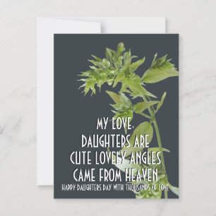 FLOWER GIFT FOR DAUGHTERS DAY POSTCARD