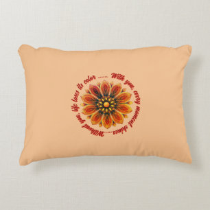FLOWER GIFT MOM DAUGHTER SISTER TEACHER FRIEND ACCENT PILLOW