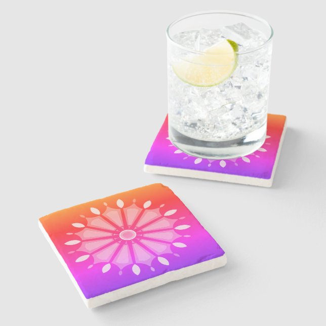 flower gift stone coaster (Side)