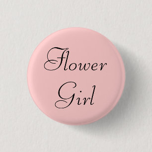 Flower Girl 1 Inch Round Button