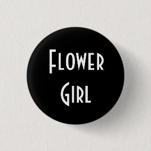 Flower Girl 1 Inch Round Button