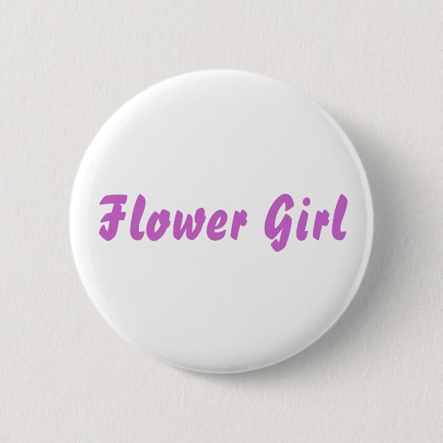 Flower Girl 2 Inch Round Button (Front)
