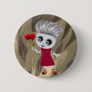 flower girl  2 inch round button