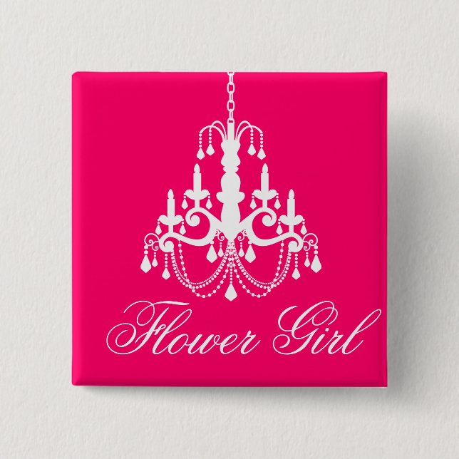 Flower girl Bachelorette Party Button (Front)