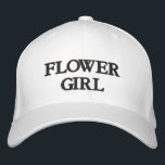 Flower Girl black white elegant Chic wedding tribe Embroidered Hat<br><div class="desc">Chic Flower Girl black and white wedding bride tribe Embroidered Baseball Cap
Available in many colours and options</div>