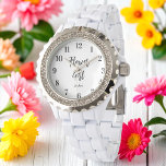 Flower Girl Black White Wedding Watch<br><div class="desc">Flower Girl Black White Watch for Wedding, Bridal Party, Bridal Shower, Bachelorette Party. Check out more products with this design in the collection below.</div>