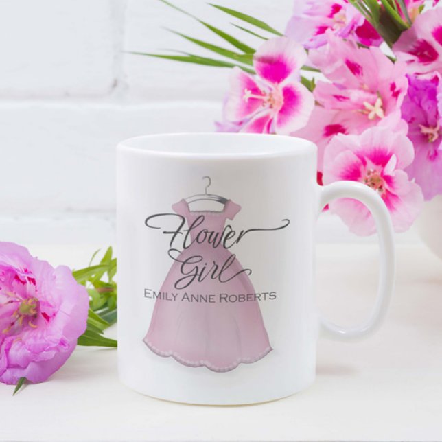 Flower Girl Bridal Party Gifts Bride Personalized Coffee Mug (Creator Uploaded)