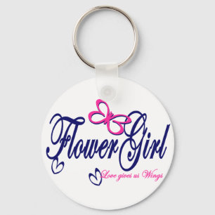 Flower Girl /Butterfly Keychain