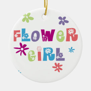 Flower Girl Ceramic Ornament