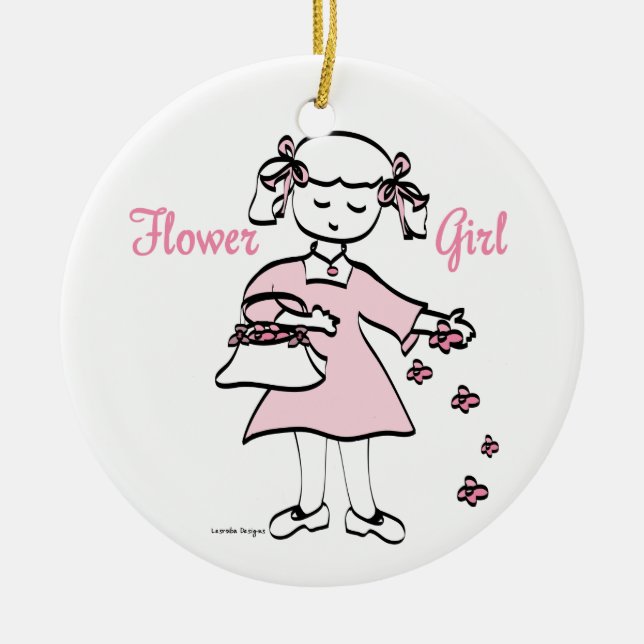 Flower Girl Ceramic Ornament (Front)
