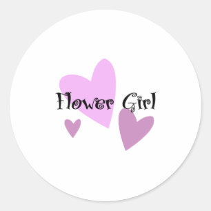 Flower Girl Classic Round Sticker