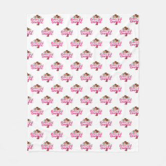 Flower Girl Cowgirl  Fleece Blanket