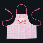 Flower Girl Cute Floral Personalized Apron<br><div class="desc">Pretty girly cute  flowers and whimsical butterfly in tones of pink,  orange,  green and white. So easy to customize with your flower girls name in lovely script handwriting. Ideal for keeping those special wedding day dresses clean.</div>
