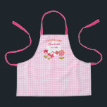 Flower Girl Cute Floral Personalized Apron<br><div class="desc">Pretty girly cute  flowers and whimsical butterfly in tones of pink,  orange,  green and white. So easy to customize with your flower girls name in lovely script handwriting. Ideal for keeping those special wedding day dresses clean.</div>