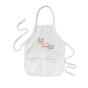 Flower Girl Floral Calla Lilies Kids Apron