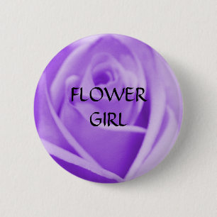 FLOWER GIRL - lavender rose button