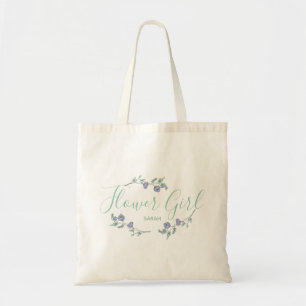 Flower Girl, Lavender & Sage Floral Tote Bag