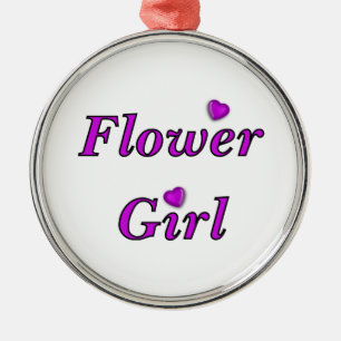 Flower Girl Metal Ornament