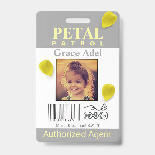 flower Girl Petal Patrol Badge