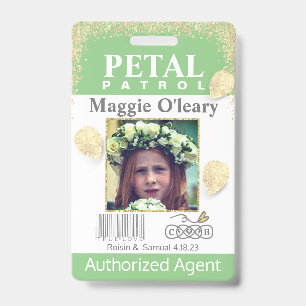 flower Girl Petal Patrol Badge